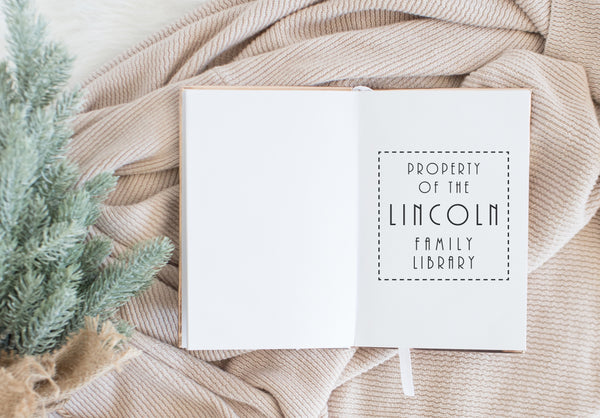 Botanical Custom Book Stamp Personalizable Family Library 