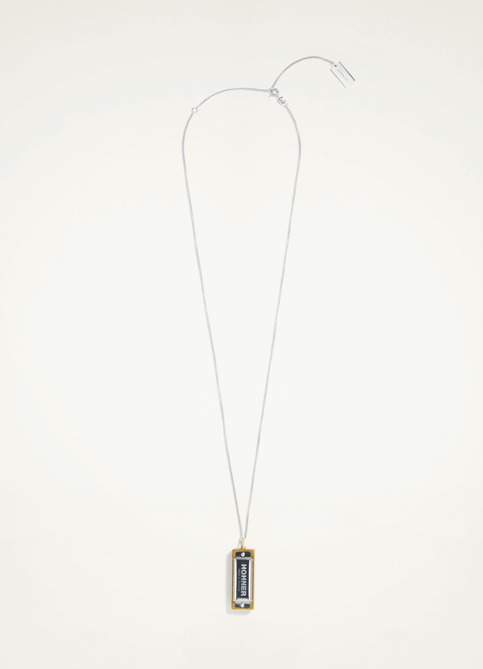 Saint Laurent Silver Razor Blade Necklace in Metallic for Men