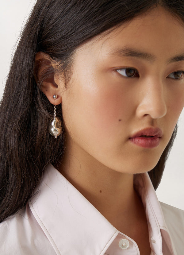 PEARL ASYMMETRICAL EARRINGS - Lemaire-USA