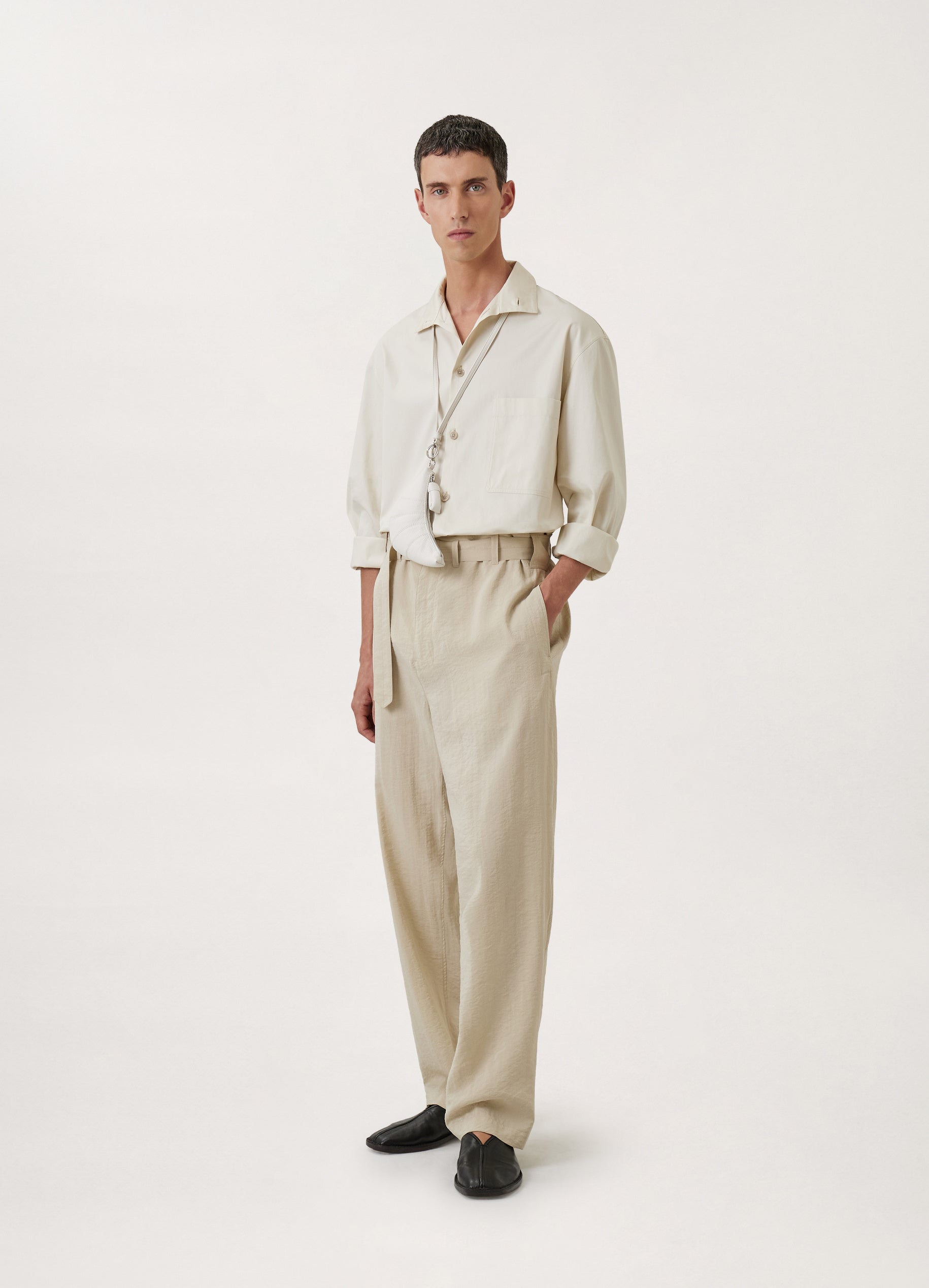 Lemaire Belted Loose Pleated Pants 21aw-