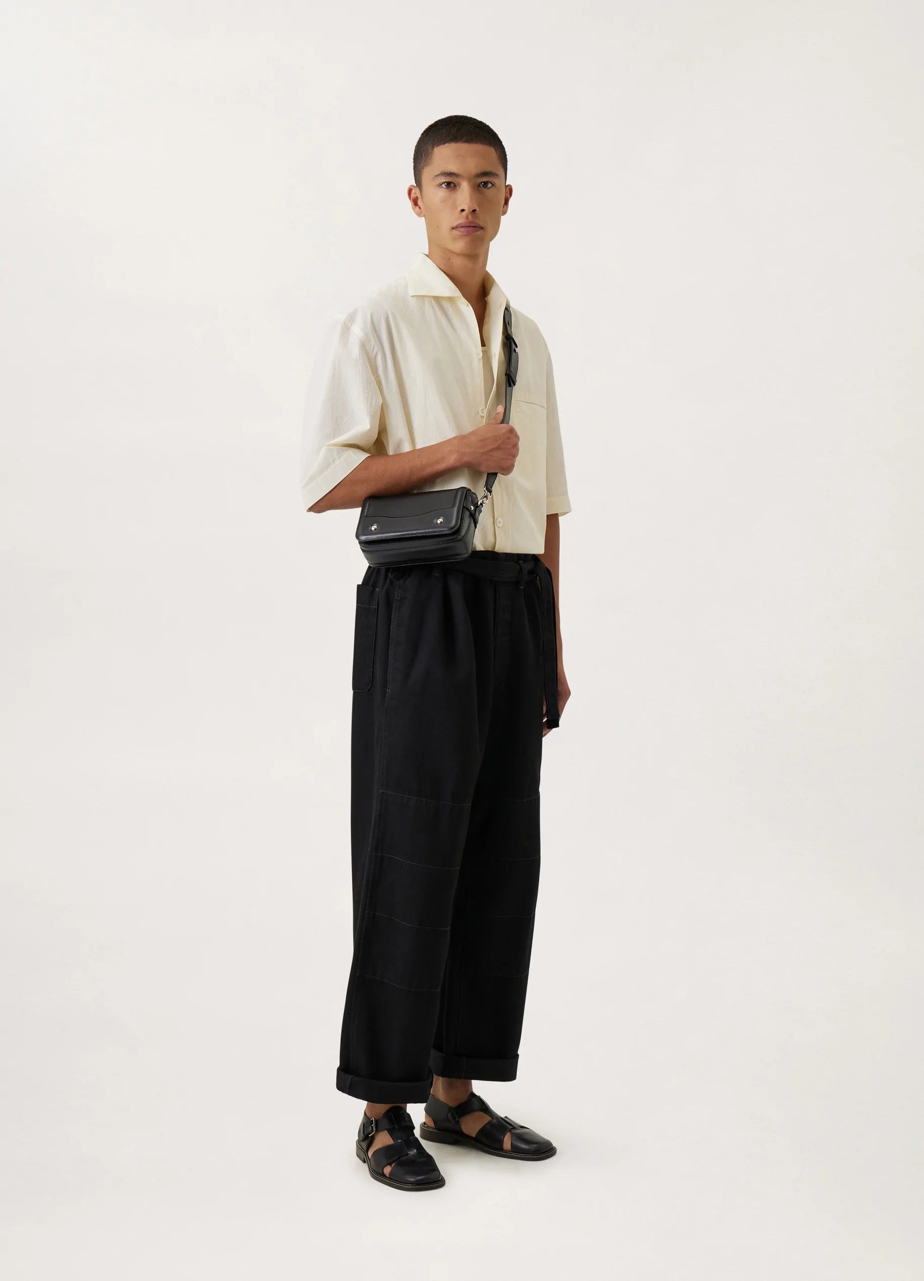 Lemaire judo pants / black XS モテ 20972円引き sandorobotics.com