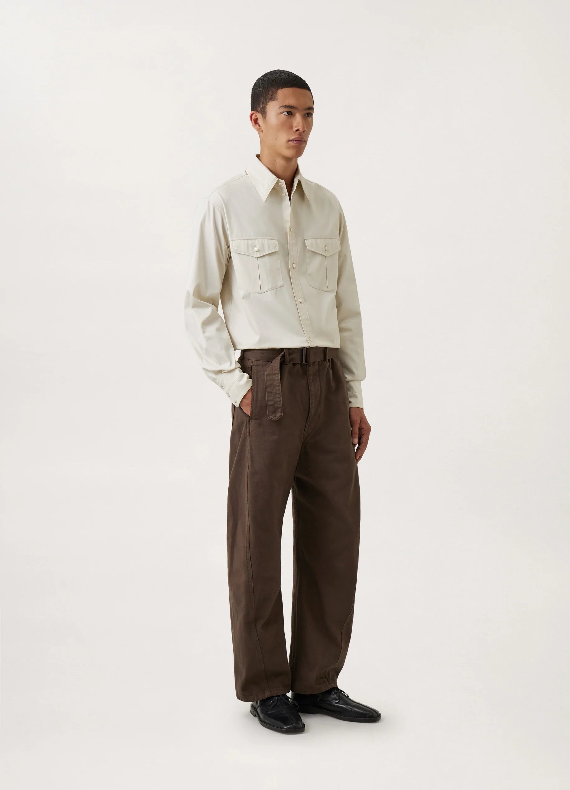 TWISTED BELTED PANTS - Lemaire-USA