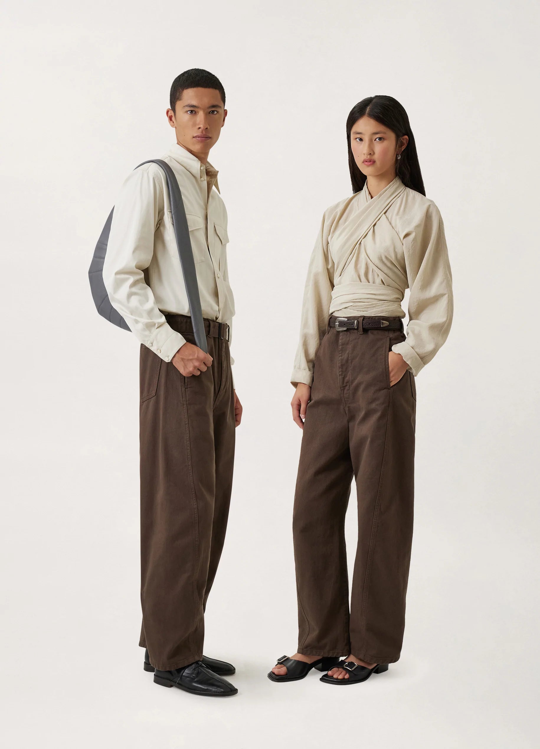 TWISTED BELTED PANTS