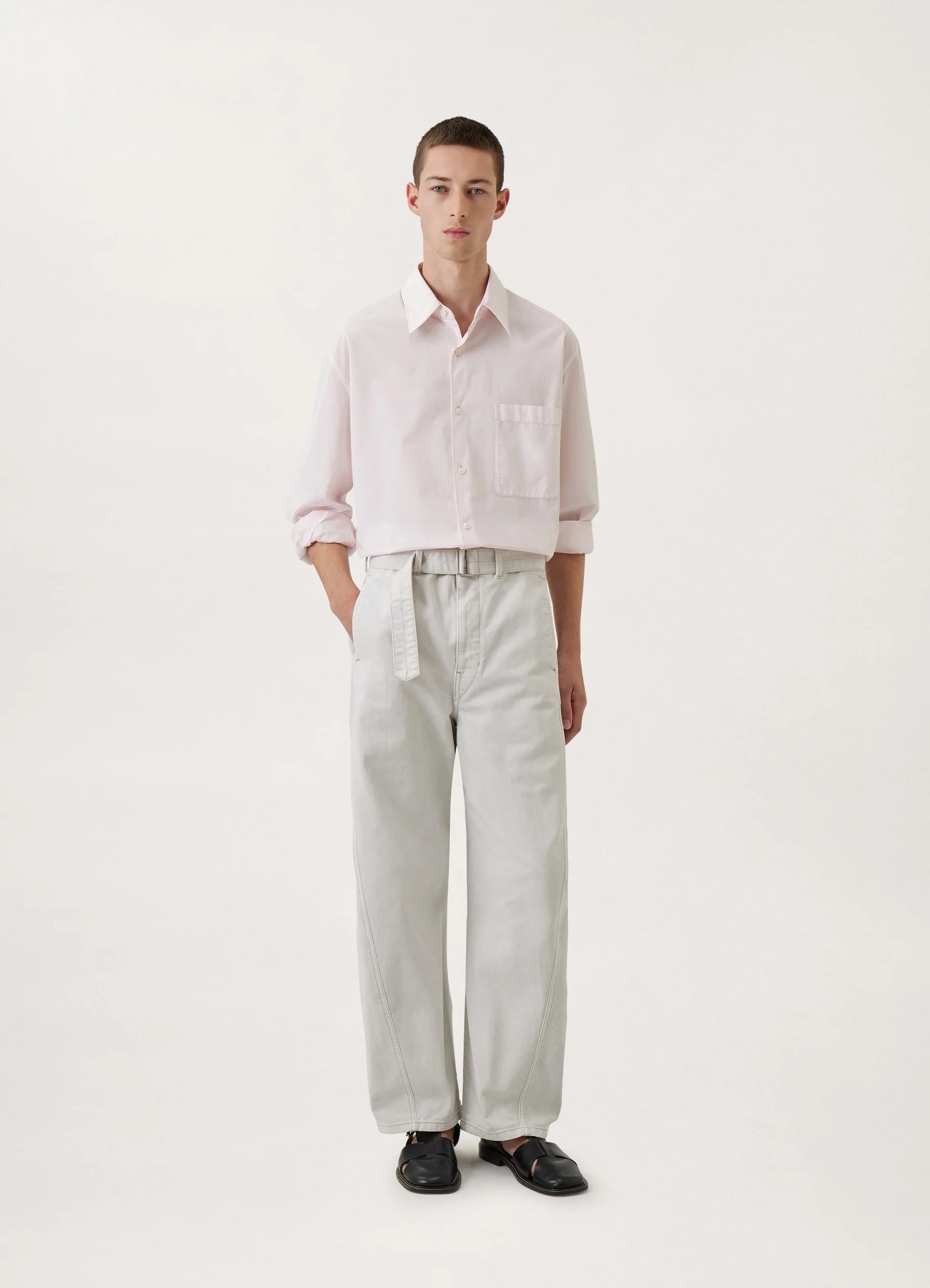TWISTED BELTED PANTS - Lemaire-USA