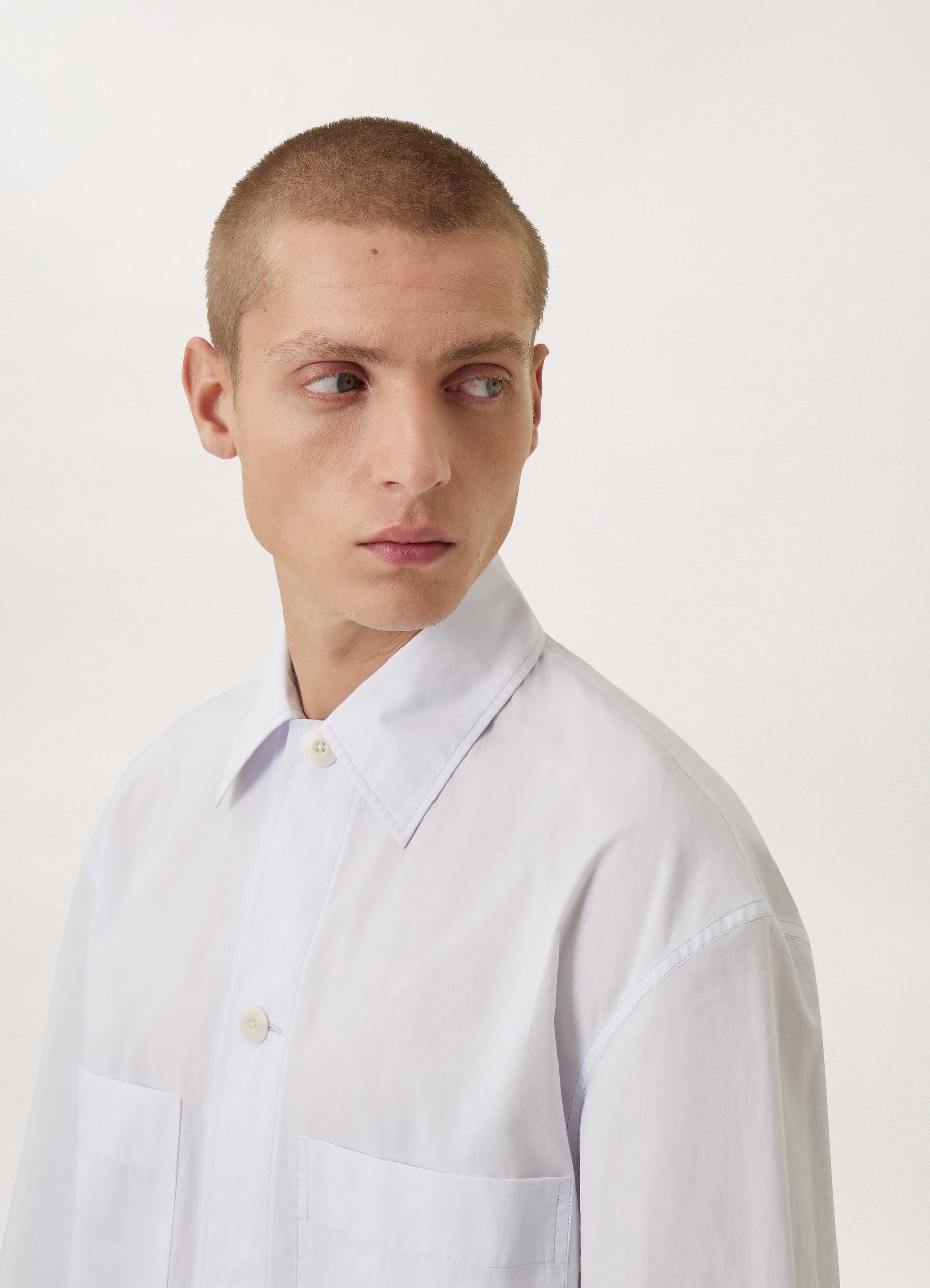 Boxy Military Shirt - Sky | LEMAIRE - Lemaire-USA