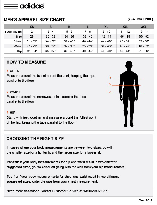 are adidas mens and womens sizes the same