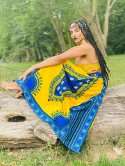 Portrait photograph of Sunshine Dashiki Maxi Skirt Goodness | One Wear Freedom Clothing Rental