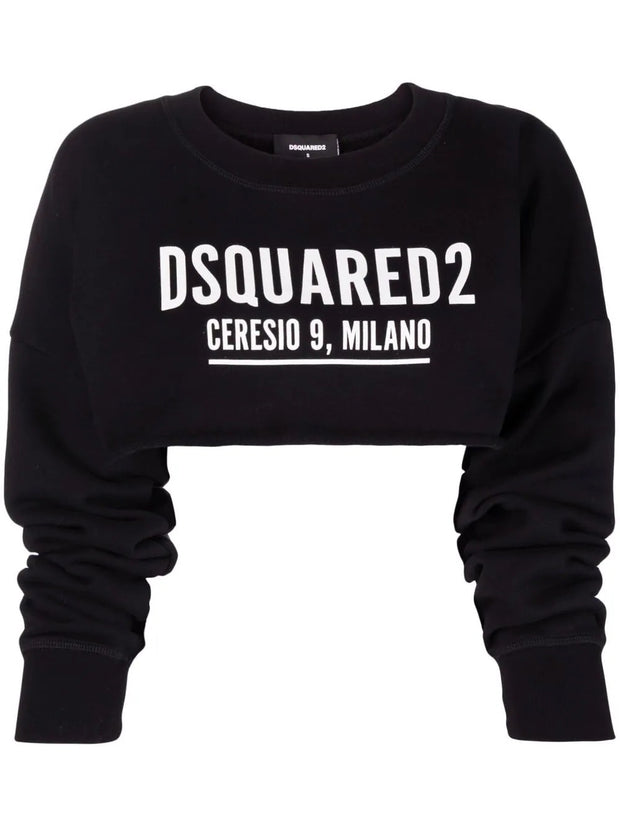 DSQUARED2 - logo-print cropped sweatshirt – NORTH42