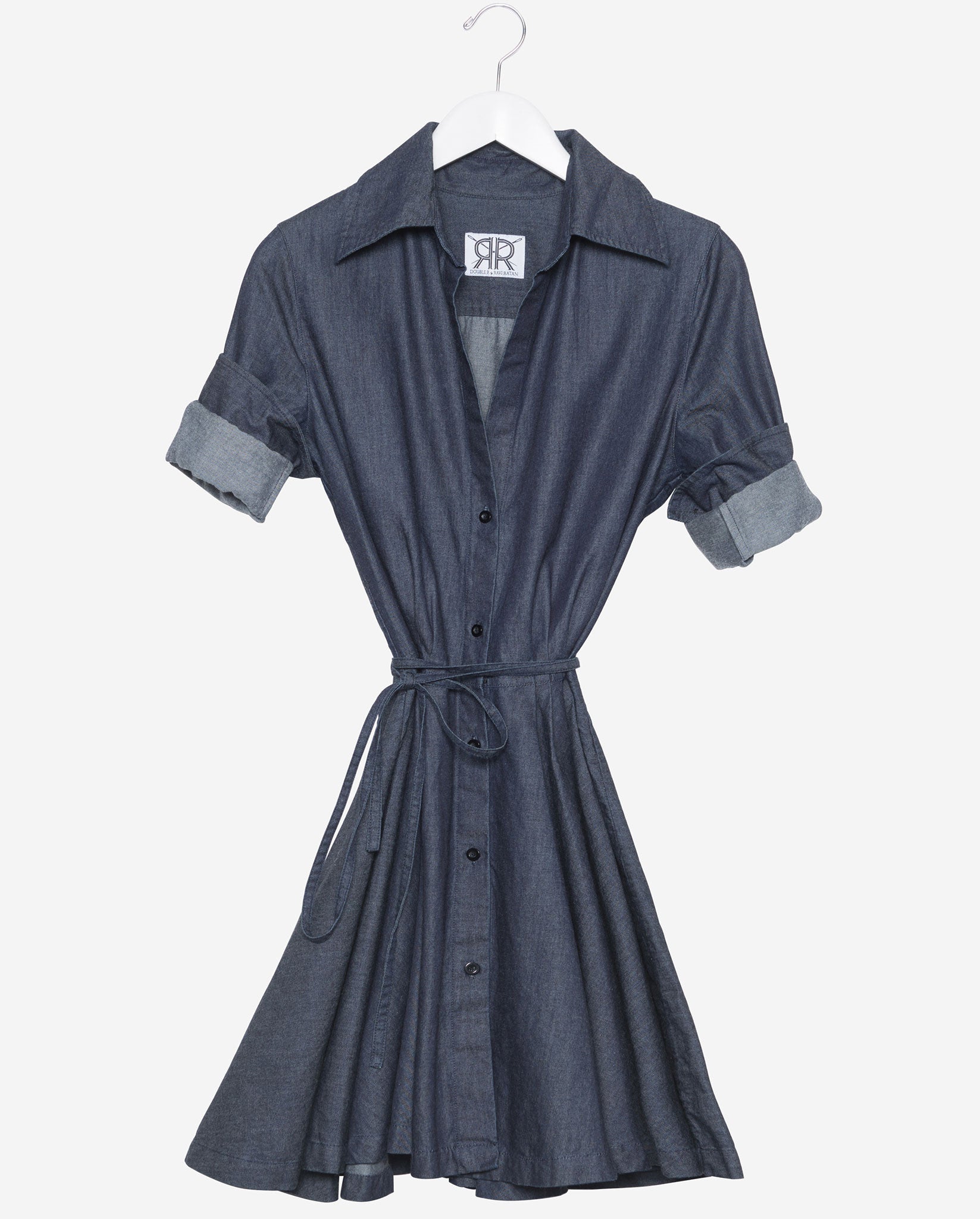 Sabrina Shirt Dress - Dark Blue Denim button down shirtdress – Double R ...
