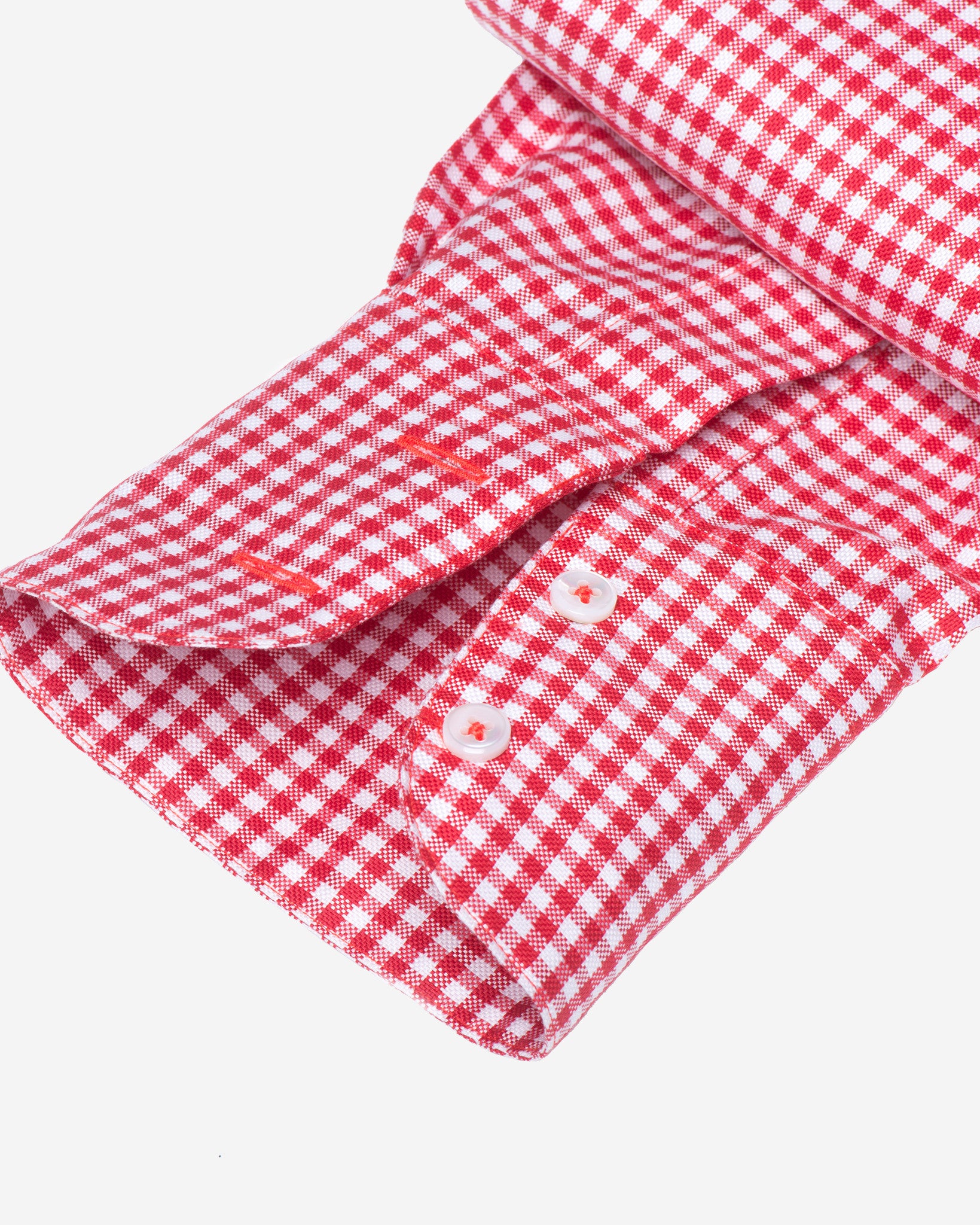 Tailored Shirt - Red White Gingham Check Women's Button Up by Double R ...