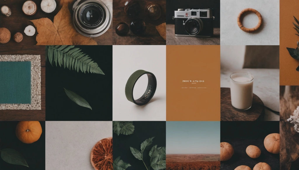 A mood board featuring sustainable accessory inspiration