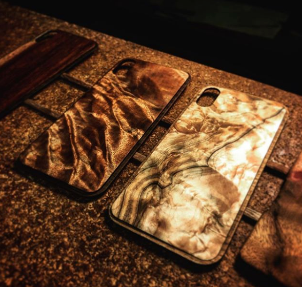 KerfCase Alloy iPhone X Figured Koa Figured Ambrosia Maple