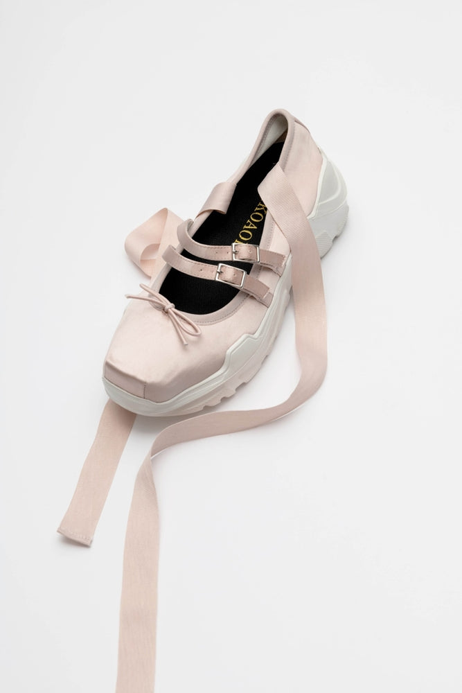 akiko aoki Giselle satin Ivory×WH | www.innoveering.net