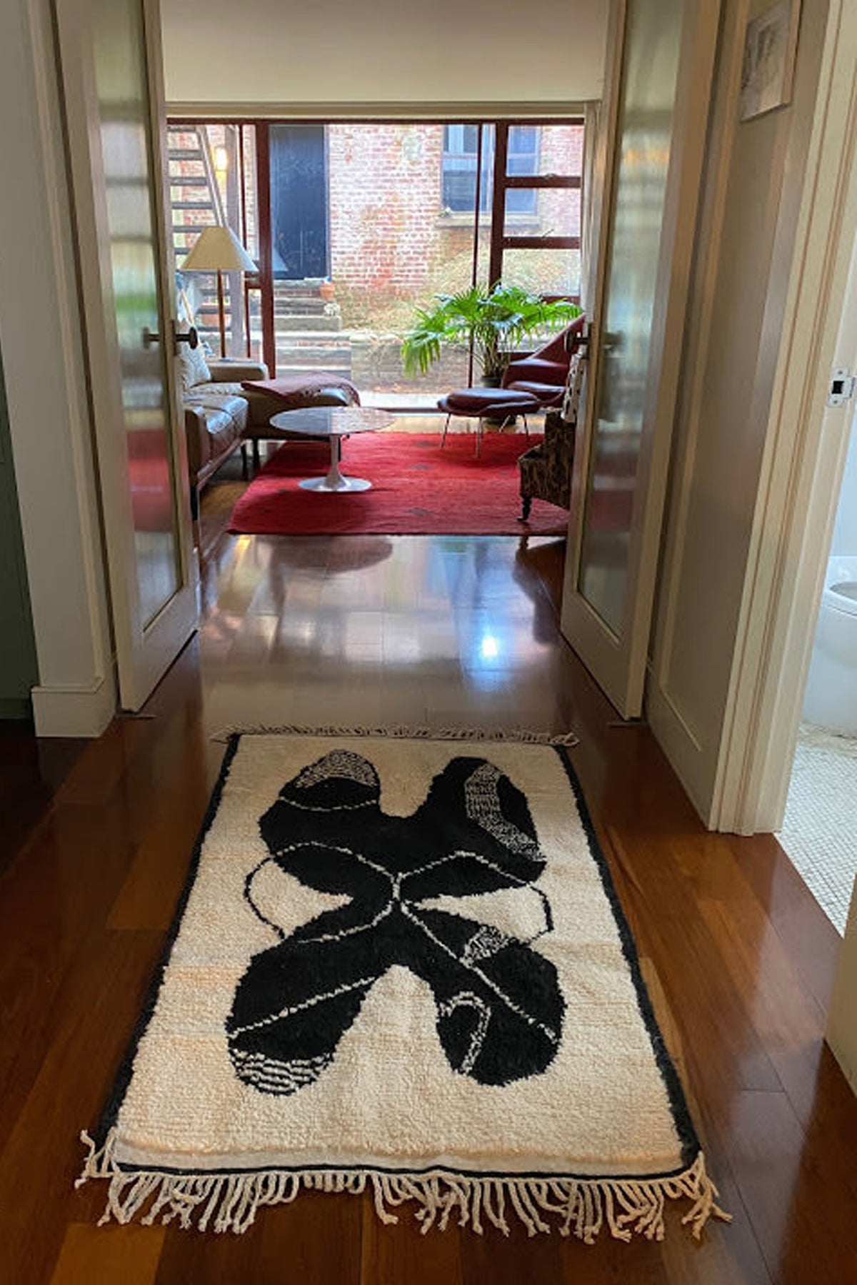 Brown tribal berber rug