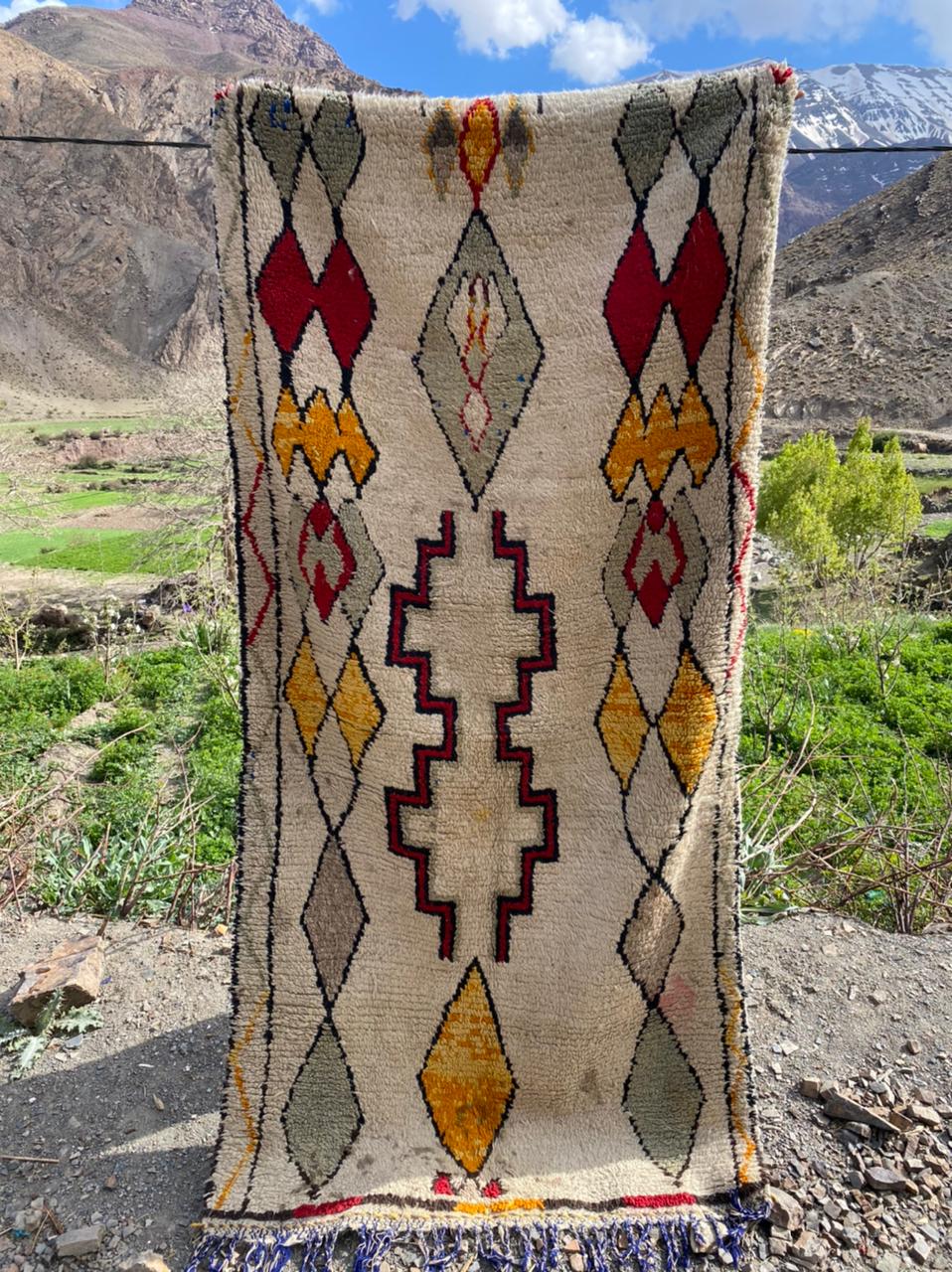 Art deco Moroccan area rug