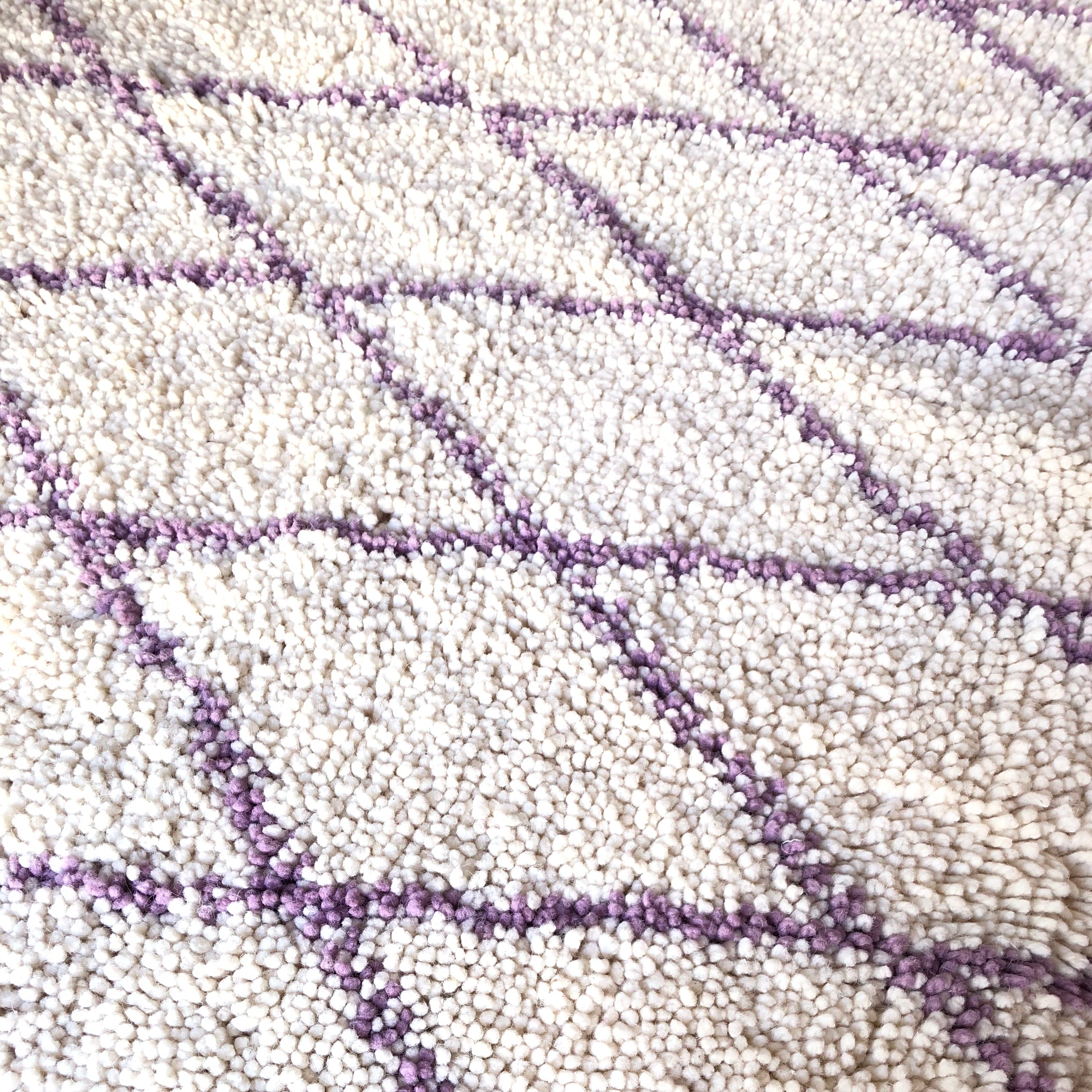 White textured rug