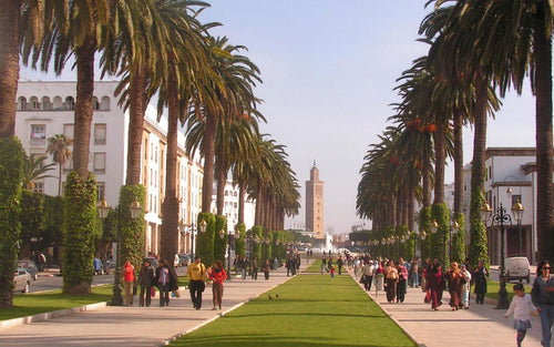 Street view of Rabat in Morocco