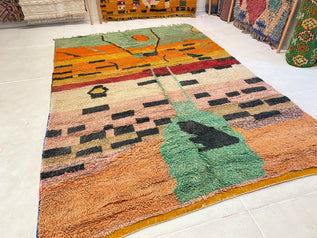 Art deco Moroccan area rug