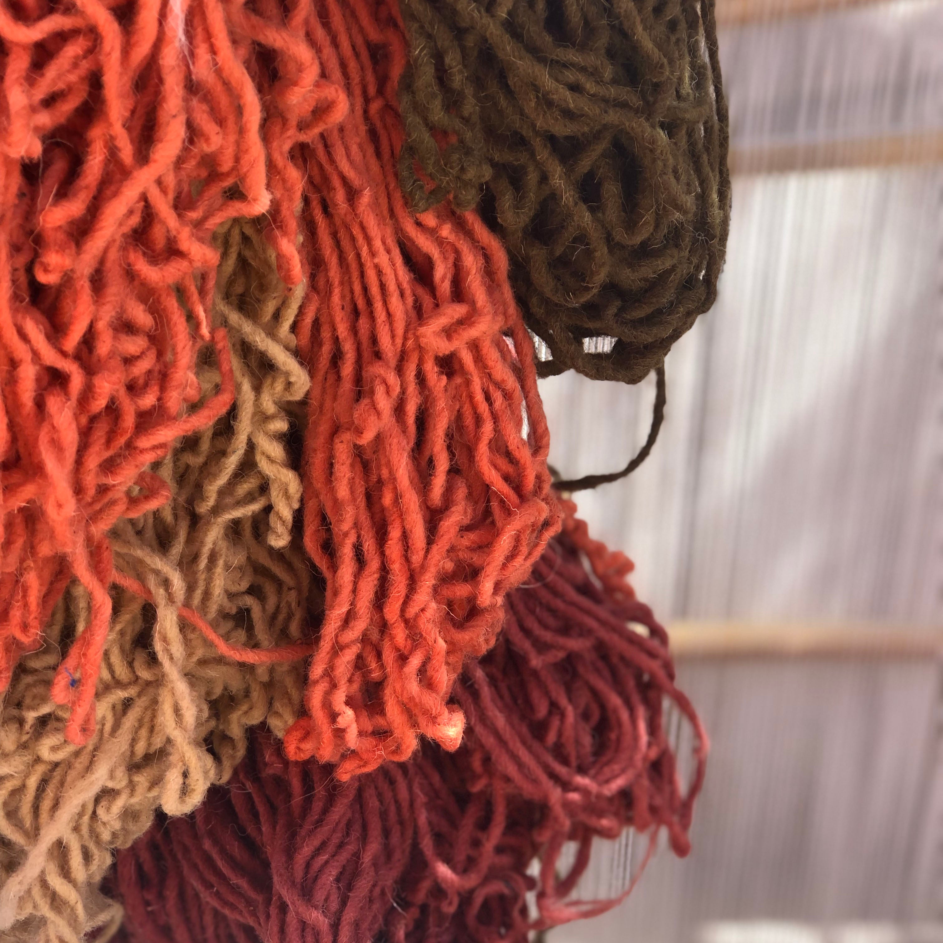 Wool used by Moroccan carpet weavers