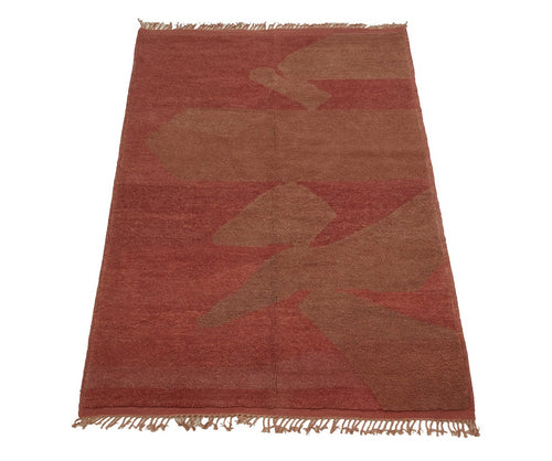 Contemporary blush pink handwoven Moroccan rug