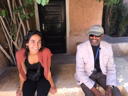Alia Kate and Moroccan tour guide with Smithsonian Journeys Splendors of Morocco trip