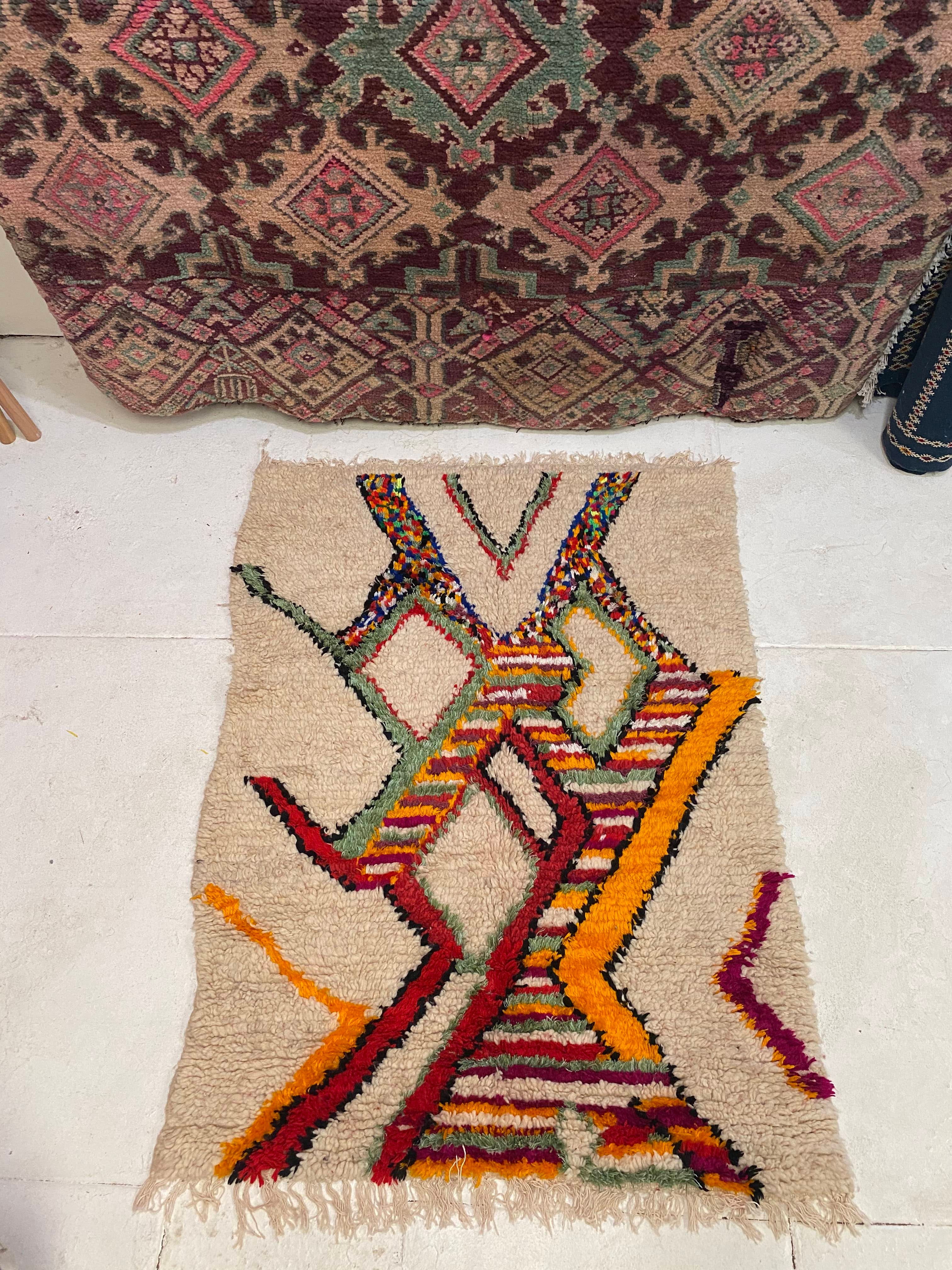 Vintage Moroccan area rug