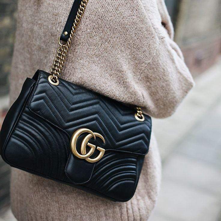 gucci black colour sling bag