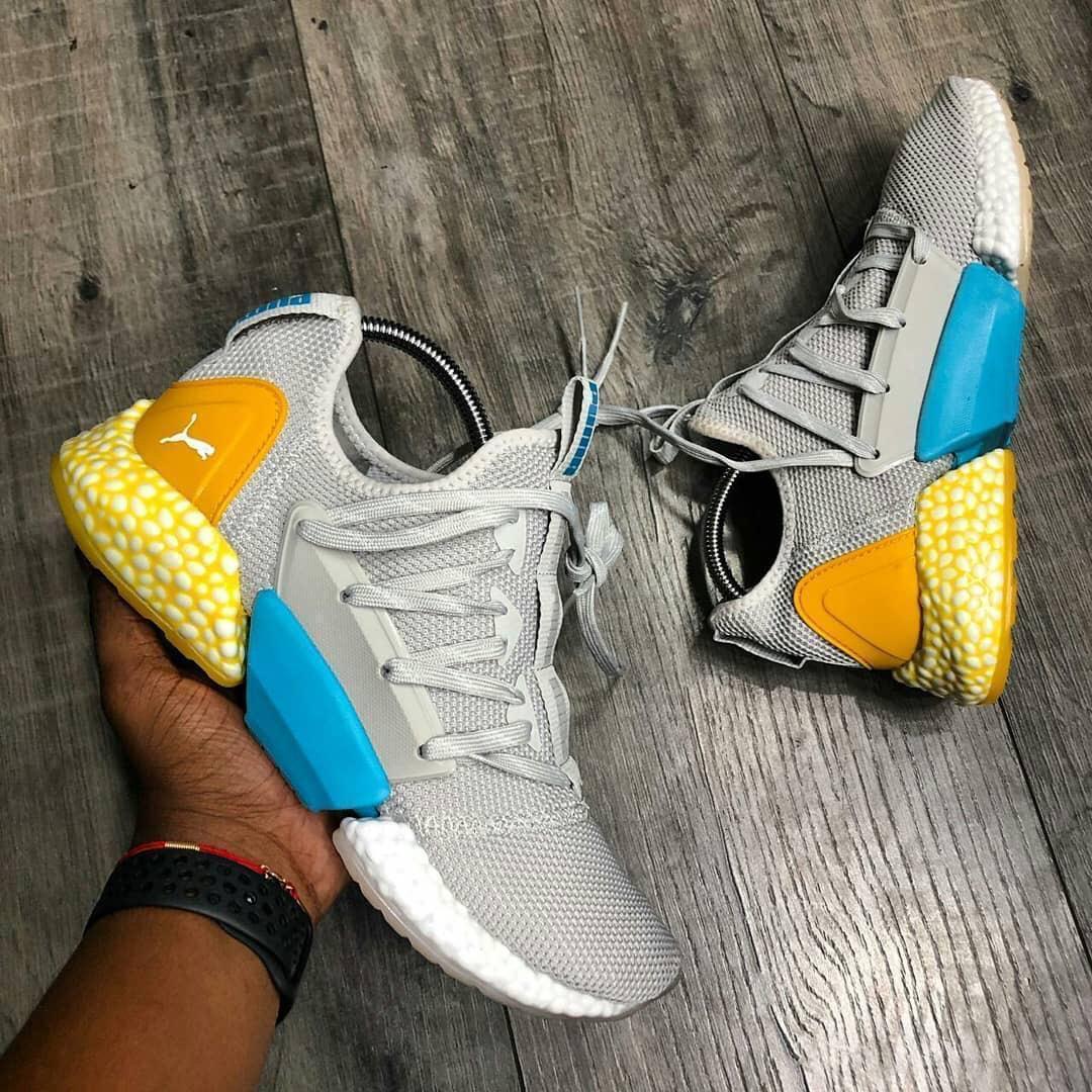 puma grey yellow