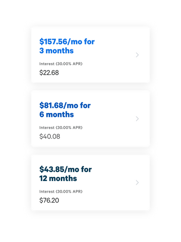 Affirm Examples of Monthly Payments