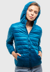 DASTI Down Jacket for Women UltraLight Hooded Packable, Wave