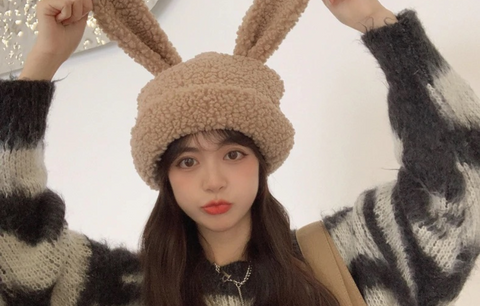 kawaii bunny ears hat