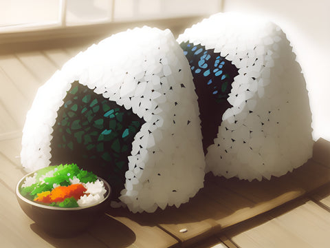 Onigiri chibi anime green cute rice ball food rice HD wallpaper   Pxfuel