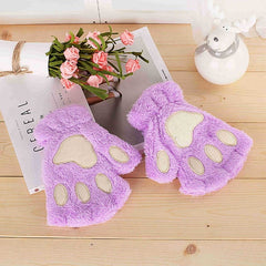 fluffy-cat-paw-gloves