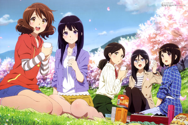 kawaii picnic, anime girls, sakura season