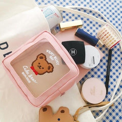 transparent kawaii make up bag