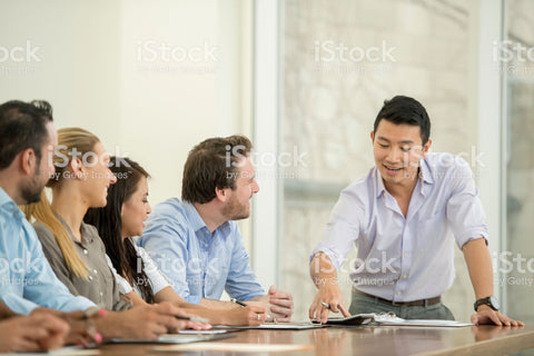 corporate business meeting round table board room