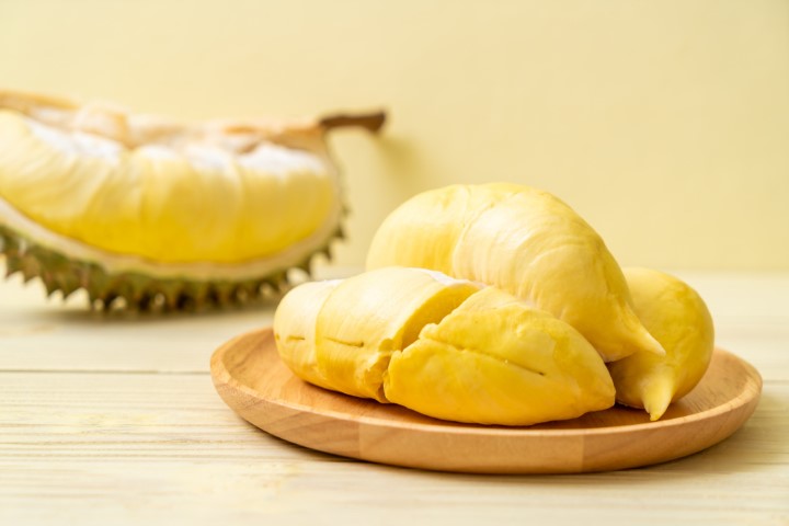 slices of fresh durian