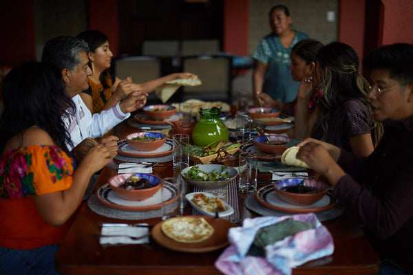 Bricia Lopez family meal in Oaxaca
