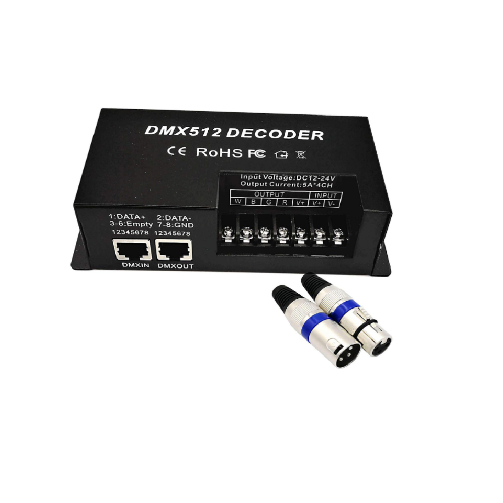 LT-995: 5-Channel DMX Decoder & Zone Controller for RGBW LED Lights