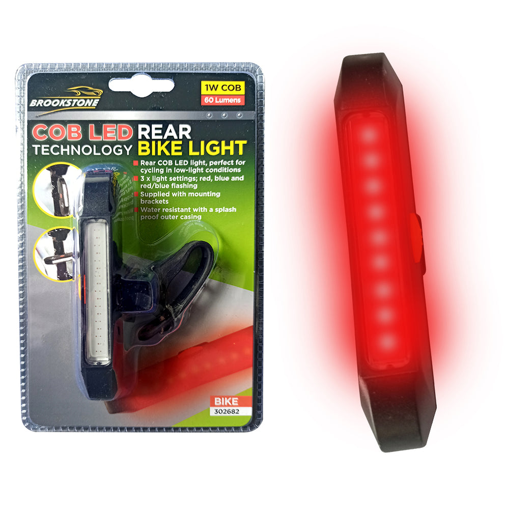 Brookstone 1W 60 Lumens Cob LED Rear Bike Light — Car and Caravan