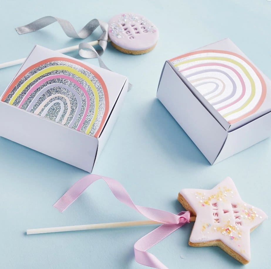 Rainbow Cake Favour Boxes Pack of 10