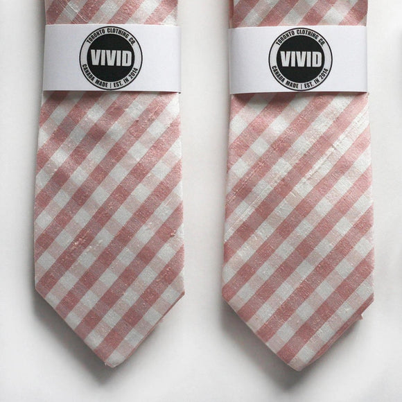 blush silk tie