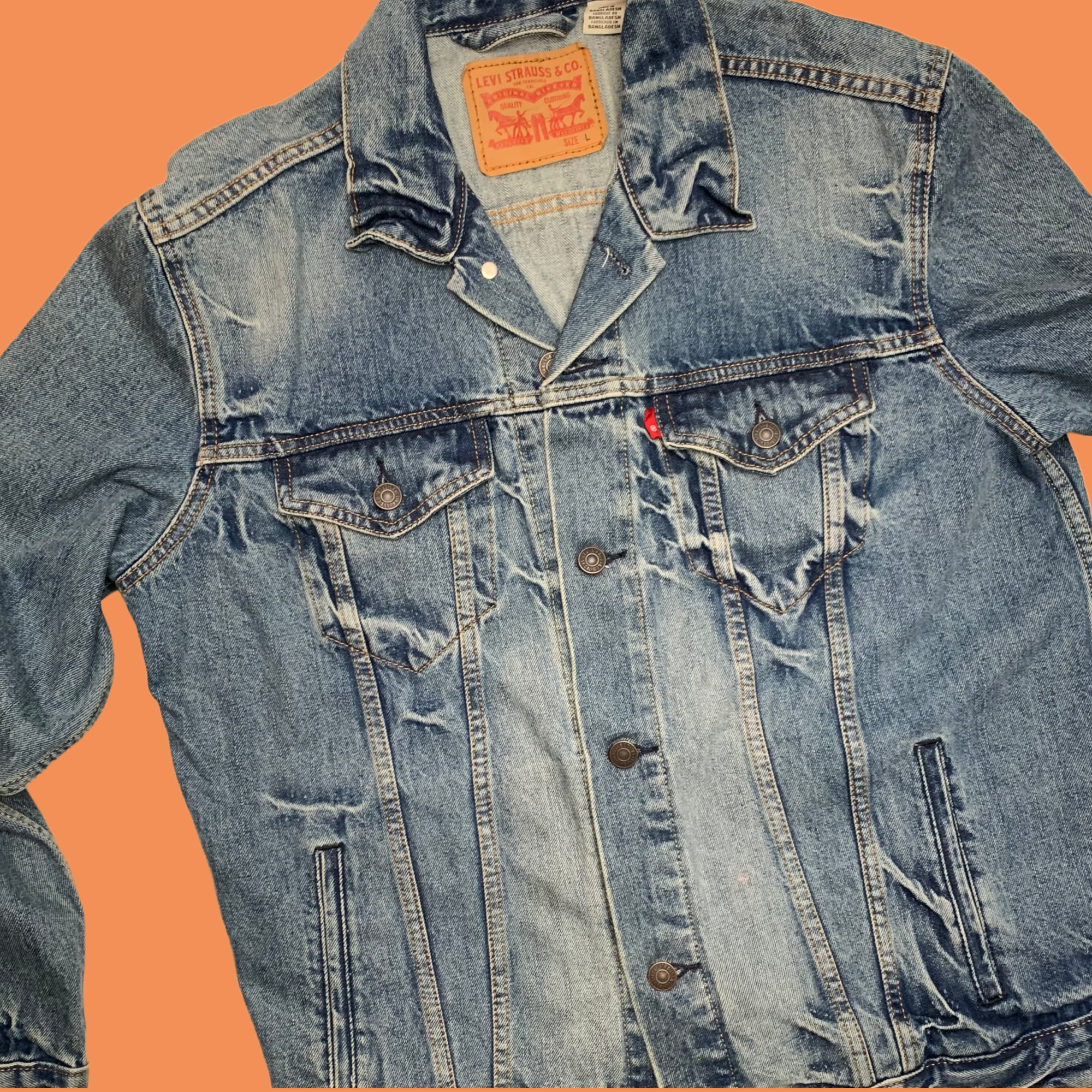 Thrifted Levi's Type III Trucker jacket in Men's Size L – Tad Garish