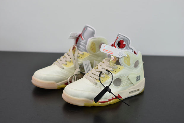 off white jordan 5 cream