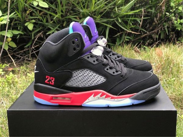 jordan 5 retro black red purple