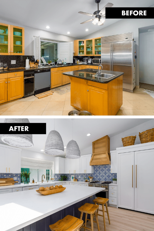 before after kitchen remodel