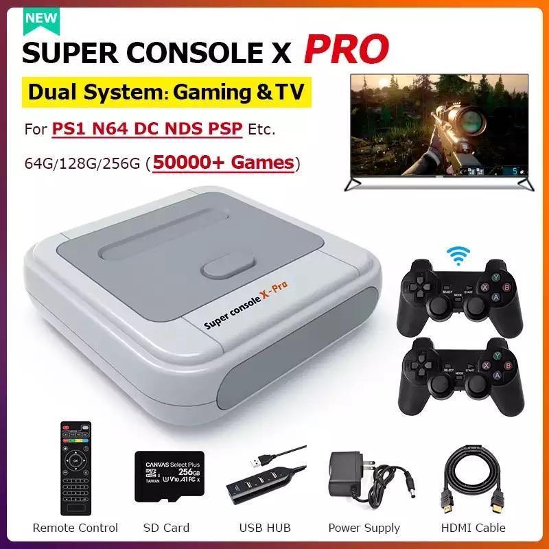 New SUPER RETRO PRO Android TV/GAMING BOX, 256GB 55 Emulators(51,205 G ...