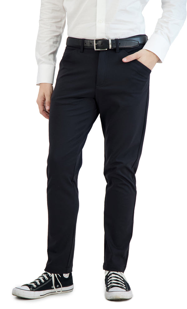 NEW & UPDATED Super - Stretch Men's Chinos -Casual - Black - Performance  Collection