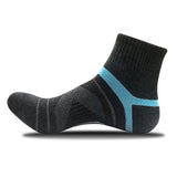 Men's Compression Socks Merino Wool Black Ankle