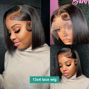 Glueless Short Human Hair Lace Frontal Wig - Pure Hair Gaze